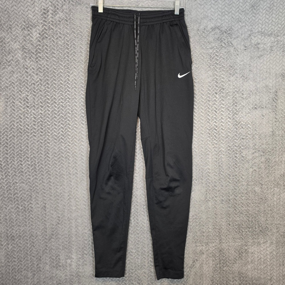 Nike Dri-FIT Futball Soccer Training Pants Black Tapered Joggers 707349-010 Smal